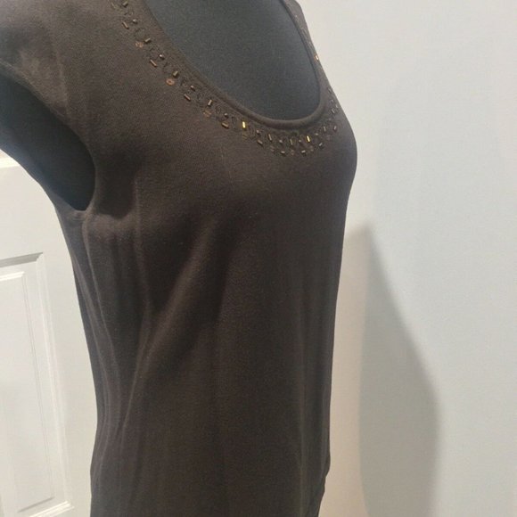 Ann Taylor  Knit Top Short Sleeve Scoopneck  L - Picture 5 of 6